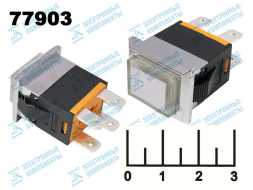 Кнопка 220/15 220V 15A хром LED белый без фиксации 4 контакта LB1913-1