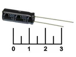 Конденсатор электролитический ECAP 1000мкФ 16В 1000/16V 0820 105C (FR) Panasonic