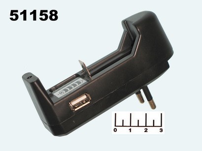 Зарядное устройство для литиевых элементов 3.7V 0.45A 1*18650 + USB N-262/HL-95/YCD-001