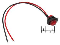 Указатель габарита 12V красный 6 светодиодов