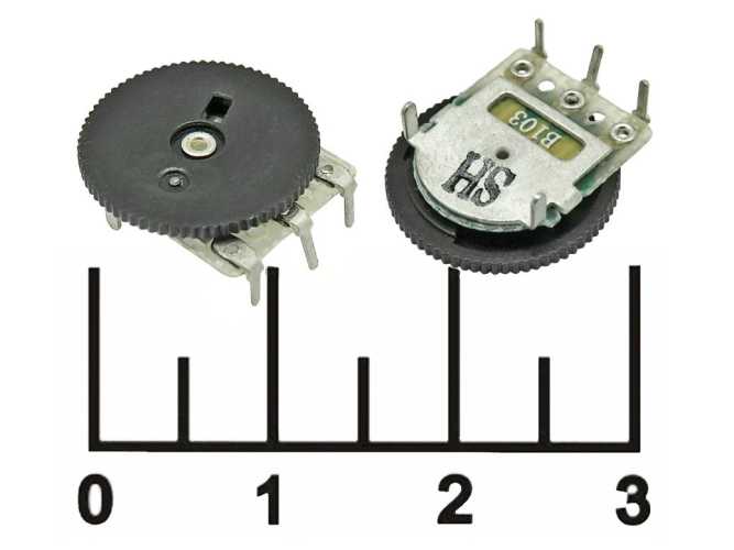 Резистор переменный 50 кОм R10011N12B1 (3pin) (+102)