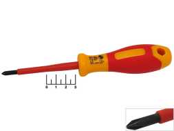 Отвертка диэлектрическая 1000V 1*80мм + PH Smartbuy