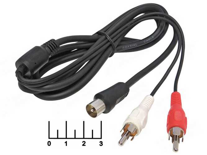 Шнур 2RCA-TV штекер 1.8м