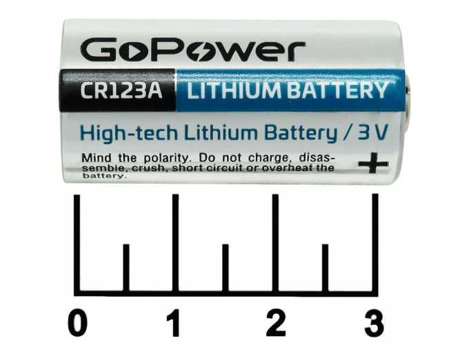 Батарейка CR123A 3V GoPower