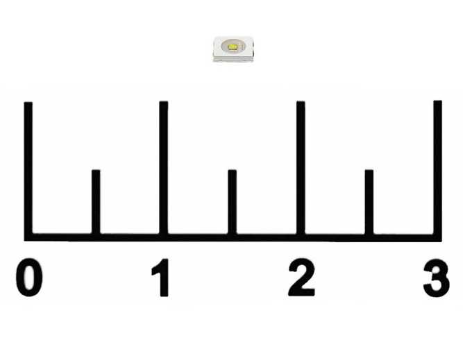 Светодиод LED 1W 3V 130lm 2835UWC SMD (мал.конт +)