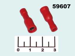 Клемма круглая гнездо красная