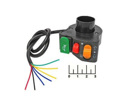 Переключатель поворотов и освещения + сигнал (на руль) 0.4м