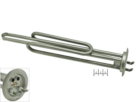 Тэн для водонагревателя 1500W RF 310мм фланец 64мм под анод M4 2 контакта (винт) (20049)