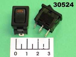 Выключатель 12/16 12V 16A R13-66L LED желтый 4 контакта (подсветка 3V)