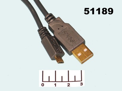 ШНУР USB-MICRO USB B 5PIN 1.8М GOLD (ФИЛЬТР) SPARKS (SG1195)