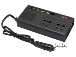 Инвертор 12-24V/220V 150W + 4USB 5V 2.1A + Type-C TS-CAU74