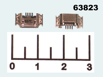 Разъем питания micro USB 5pin гнездо Samsung (РЗ-1032)