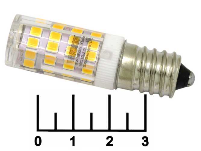 Лампа светодиодная 220V 5W E14 3000K белый теплый для холодильника Wolta
