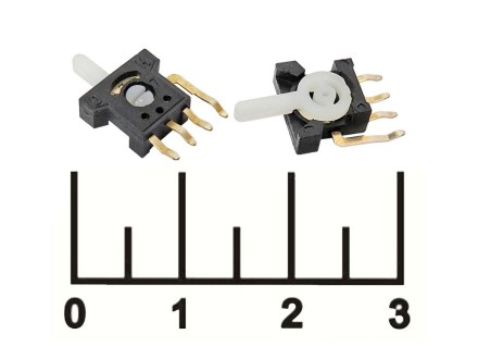 Микропереключатель движковый 3-х позиционный 4 контакта с фиксацией CF-10 (S0158)
