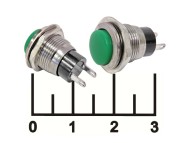 Кнопка MPBS-R/R зеленая без фиксации металл (DS-318)