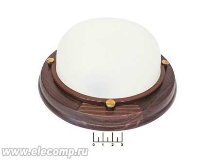 Светильник для лампы E27 накладной Самарканд 1301 круг (95*230) венге IP65 НПП 03-60-013