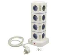 Сетевой фильтр 16/1.5м +4USB QQ-LD017-4P (max-16A)