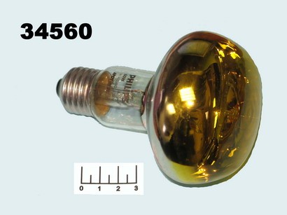 Лампа зеркальная R80 60W E27 Philips желтая