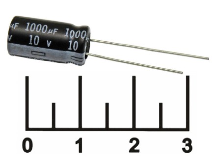 Конденсатор электролитический ECAP 1000мкФ 10В 1000/10V 0815 105C (FR) Panasonic