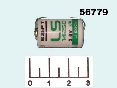 Литиевый элемент 1/2AA 3.6V LS14250 CNR с выводами плоскими Saft