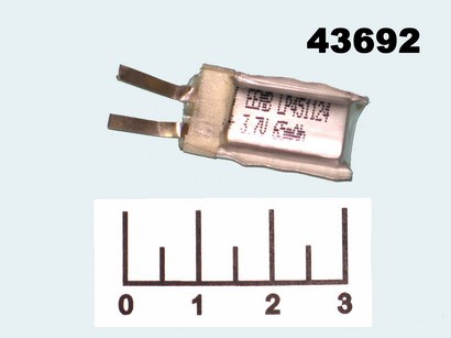 Аккумулятор 3.7V 0.065A 25х11х4 LP451124EEMB с выводами